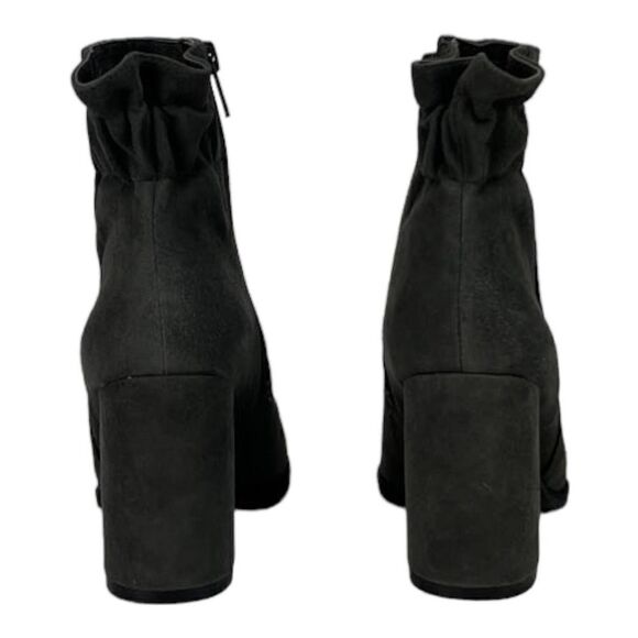 New Arturo Chiang Women US 7 Ankle Boot Shoes Grey Suede Round Toe At-Rakel Heel - Picture 4 of 9